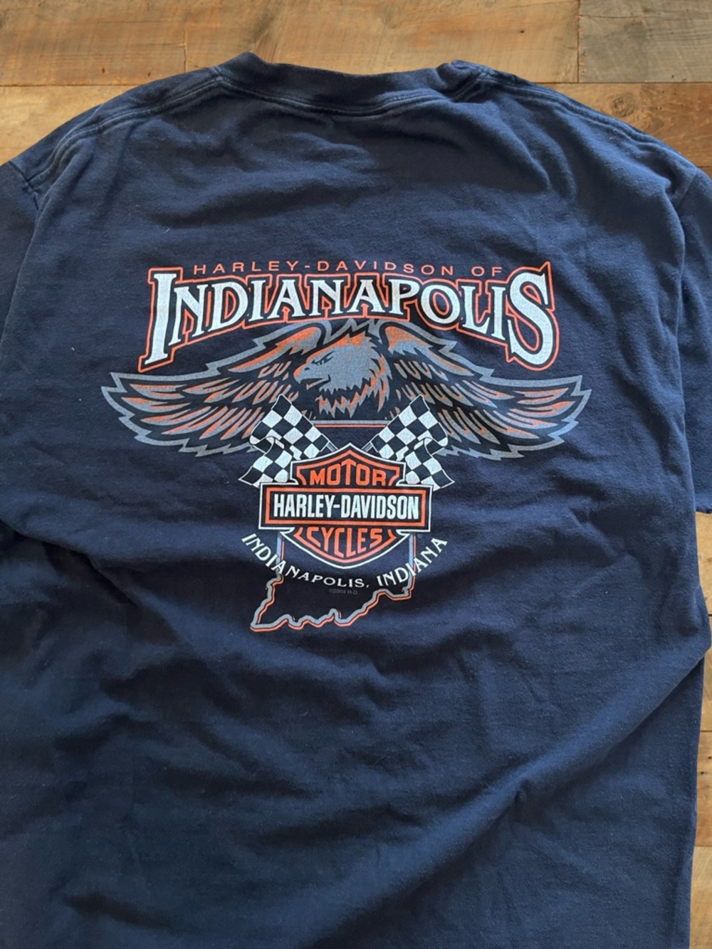 2004 Harley Davidson Indianapolis Tee “Bad to the Bone” | Pocket Tee, Tagged L - Picture 8 of 10